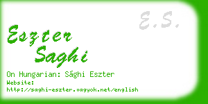 eszter saghi business card