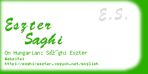 eszter saghi business card